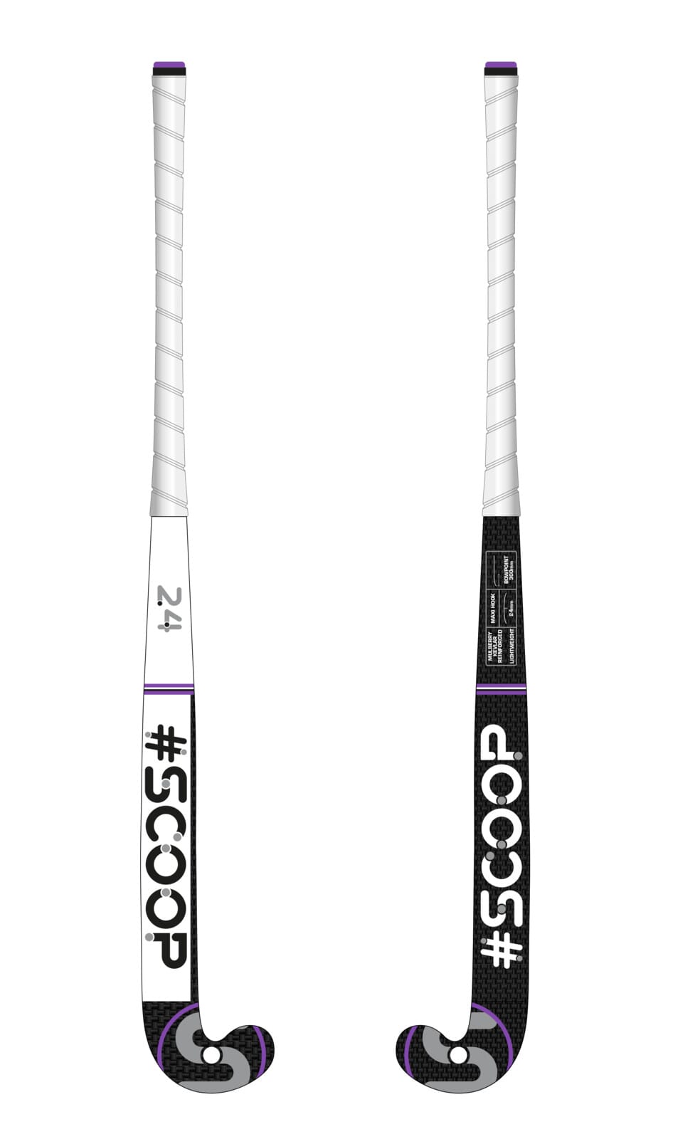 Hockeystick Scoop hout versterkt, 36,5 inch